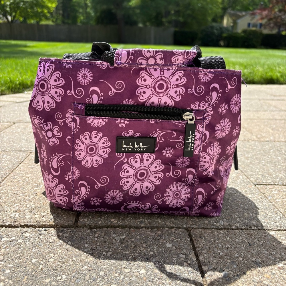Nicole by Nicole Miller Purple Floral Lunch Bag